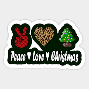 Love peace Christmas Sticker